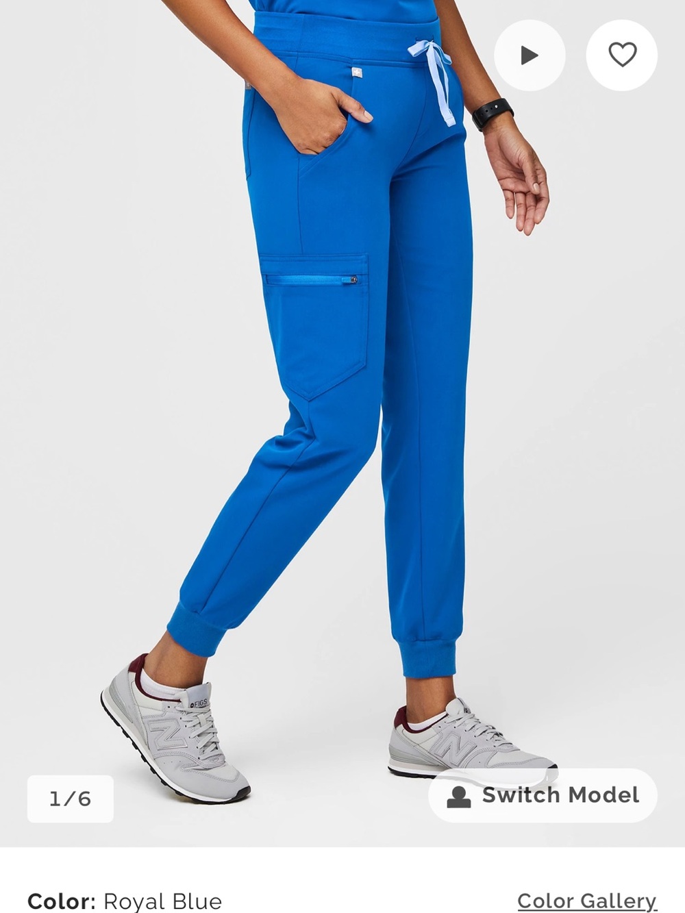 Figs Royal Blue Zamora Jogger Scrub Pants